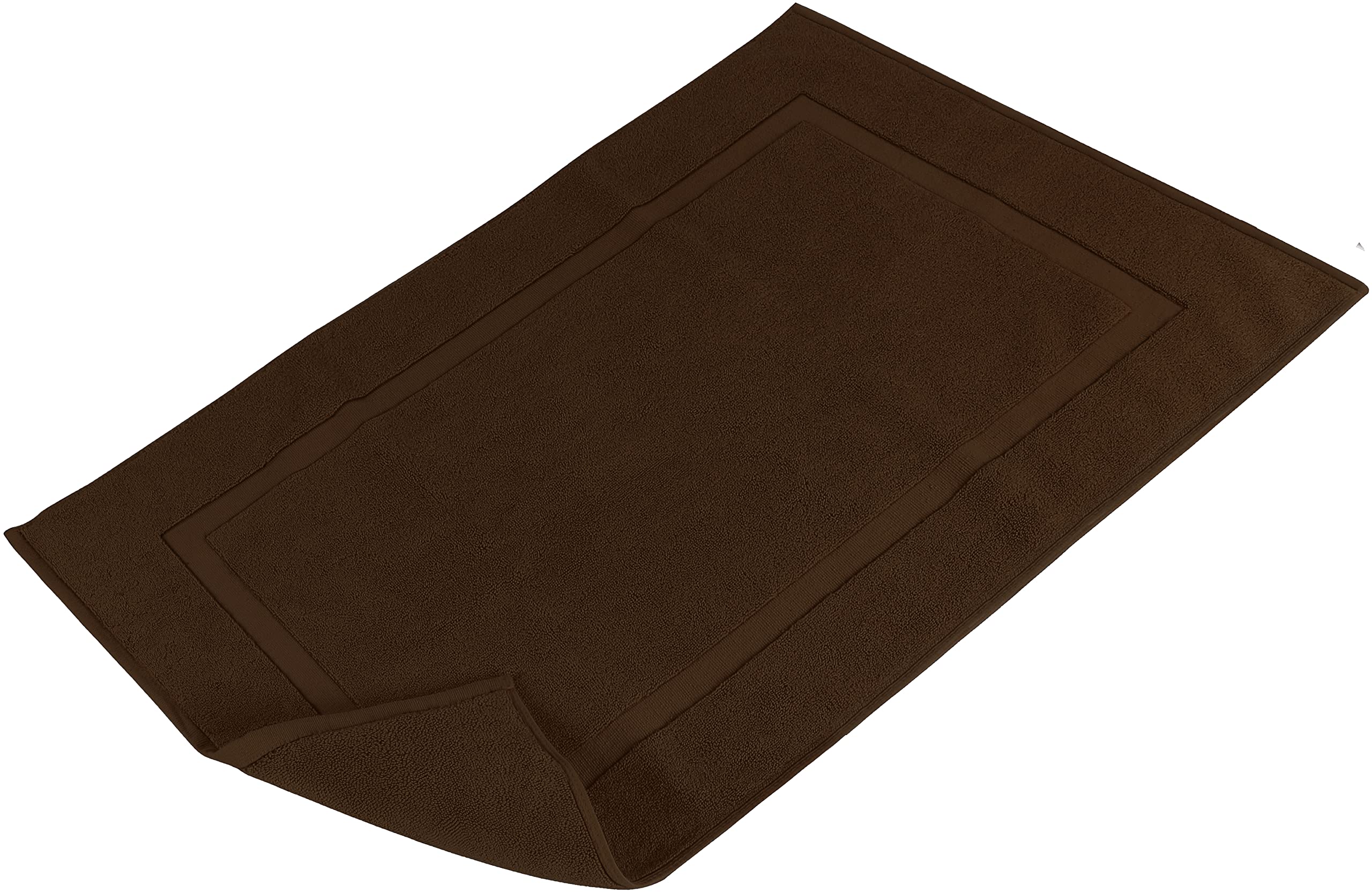 Utopia Towels Cotton Banded Rug, Bath Mats, Not a Bathroom Rug, 21 by 34 Inches, 100% Ring Spun Cotton, Highly Absorbent Shower Bathroom Floor Mat,Dark Brown, 2 Pack