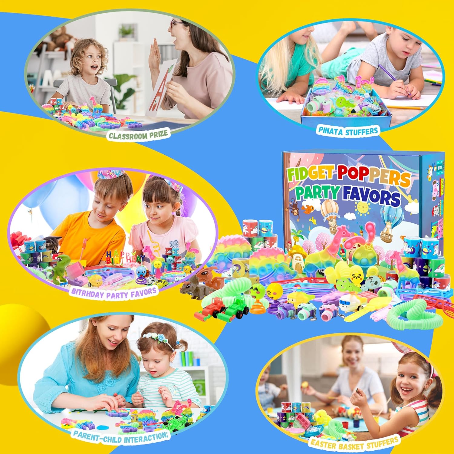 Skiennix Fidget Toys Pack - 1000+ PCS Party Favors for Kids | Perfect for Birthdays & Christmas Goodie Bags