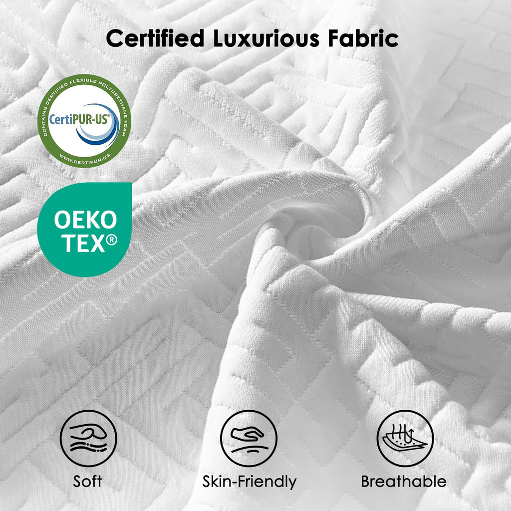Marsail 10″ Twin Mattress for Bedroom, Medium Firm Memory Foam with Cooling Gel and Graphene Fabric, Pressure Relief, Fiberglass-Free, CertiPUR-US Certified