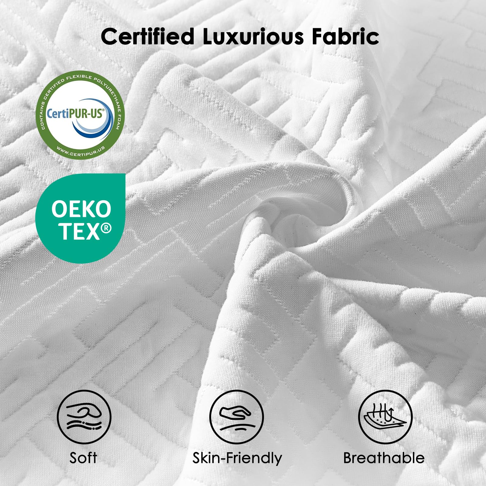 Marsail 10″ Twin Mattress for Bedroom, Medium Firm Memory Foam with Cooling Gel and Graphene Fabric, Pressure Relief, Fiberglass-Free, CertiPUR-US Certified