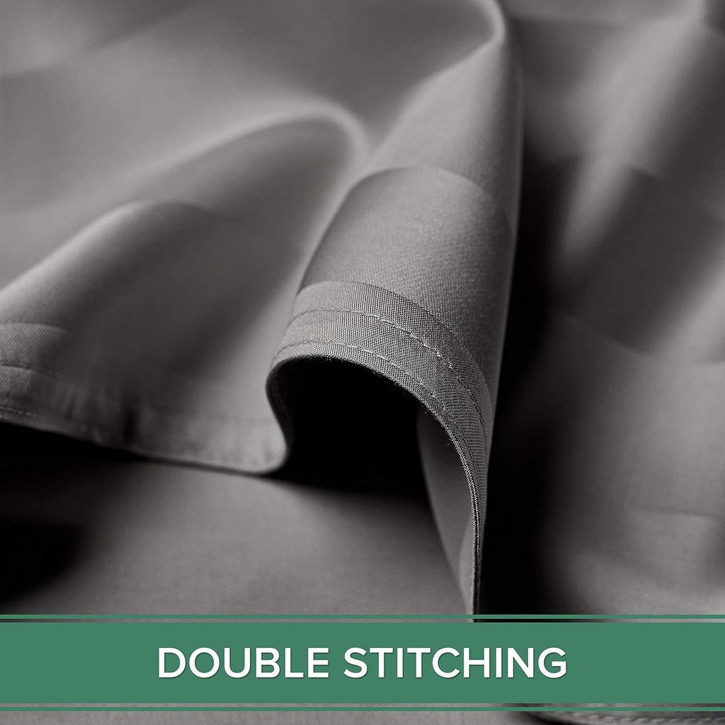 Pure Bamboo King Sheets - Luxuriously Soft & Cooling 100% Organic Viscose Bed Sheet Set | Jacquard Stone, 2-Year Quality Promise
