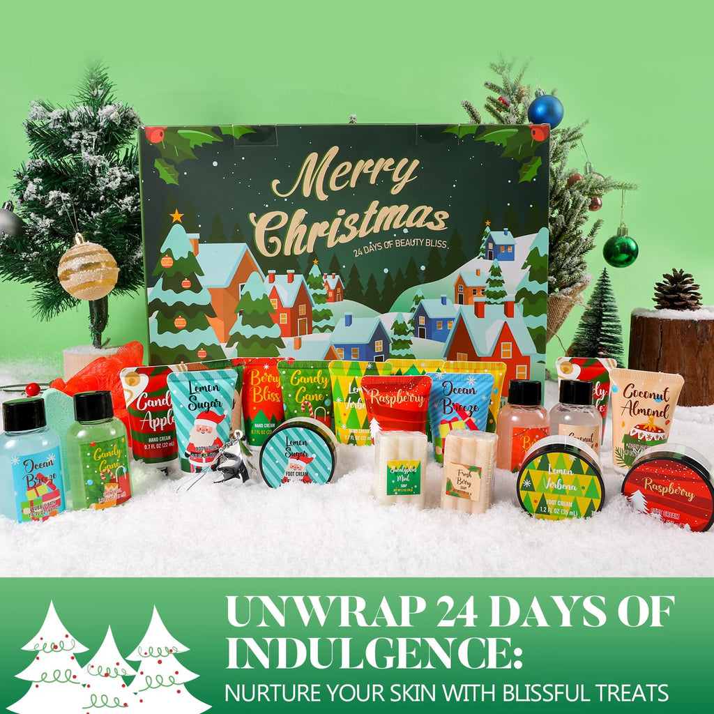 Skiennix Advent Calendar 2025 | 24 Days of Women’s Hand Cream & Spa Gifts Set - Perfect for Christmas