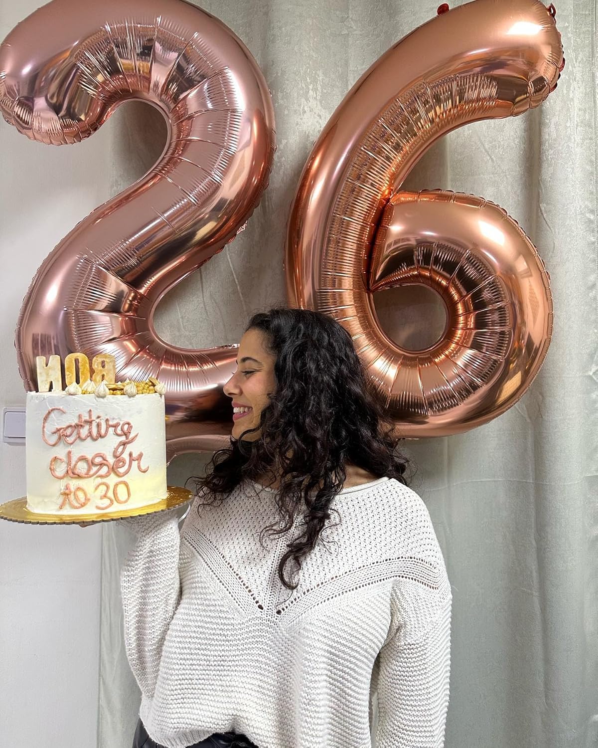 Rose Gold Number 6 Balloon - 40 Inch Birthday Decoration | Elegant Party Supplies