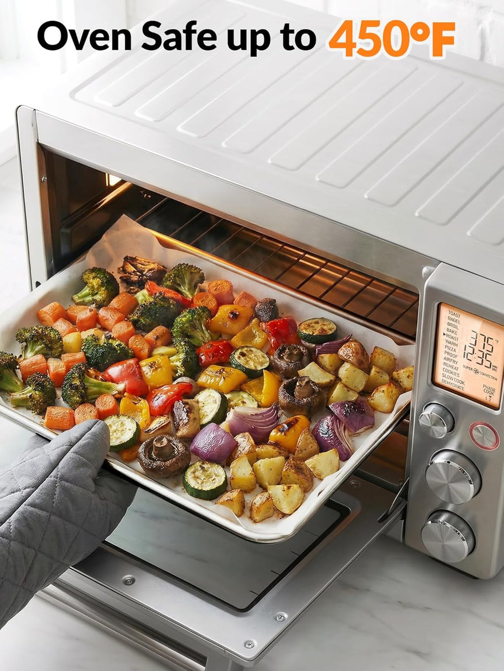 SMARTAKE Parchment Paper Baking Sheets - 200 Pcs Non-Stick Precut 12x16 Inch for Baking, Grilling & Air Frying