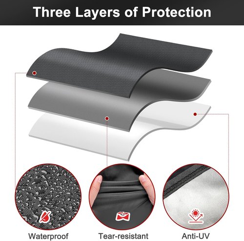 LBTING 40-Inch Heavy Duty BBQ Grill Cover - Waterproof, Windproof & UV Resistant for Most Brands