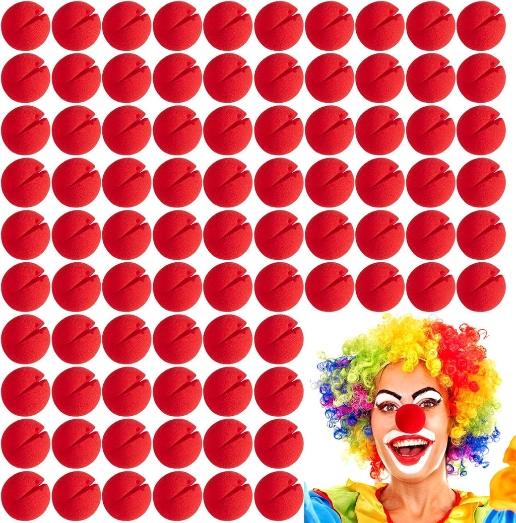 Vinsot Red Circus Clown Noses - 200 Pcs Foam Costume Accessory for Carnival & Halloween