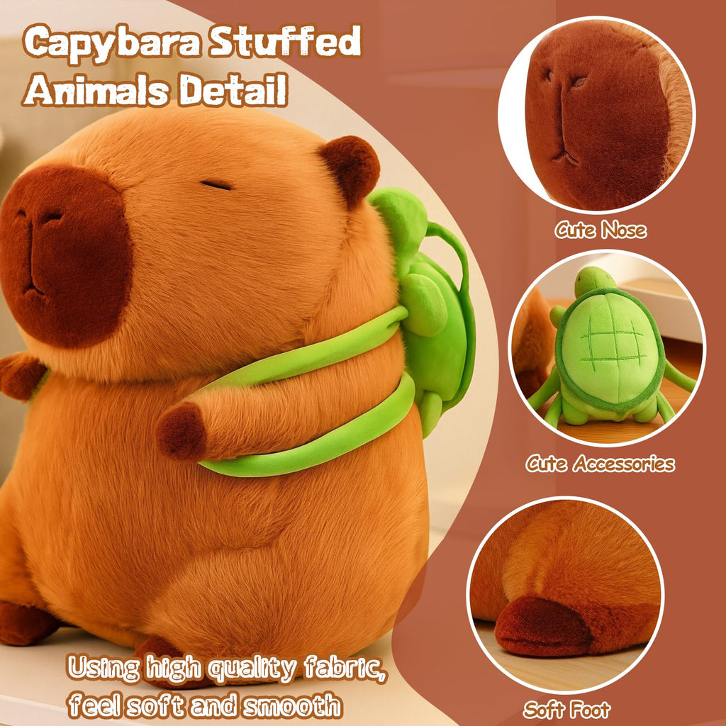 NXNYNZ Cute Capybara Plush Kawaii Soft Capybara Plush Doll Pillow with Bread Capybara Stuffed Aniamls Toys for Girls Kids Adults Birthdays Valentines 9IN