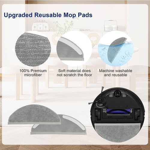 13 PCS Accessories Kit for Eufy RoboVac X8/ X8 Hybrid Robot Vacuum, Replacement Parts Main Brush, Side Brush, Filter, Mop pads