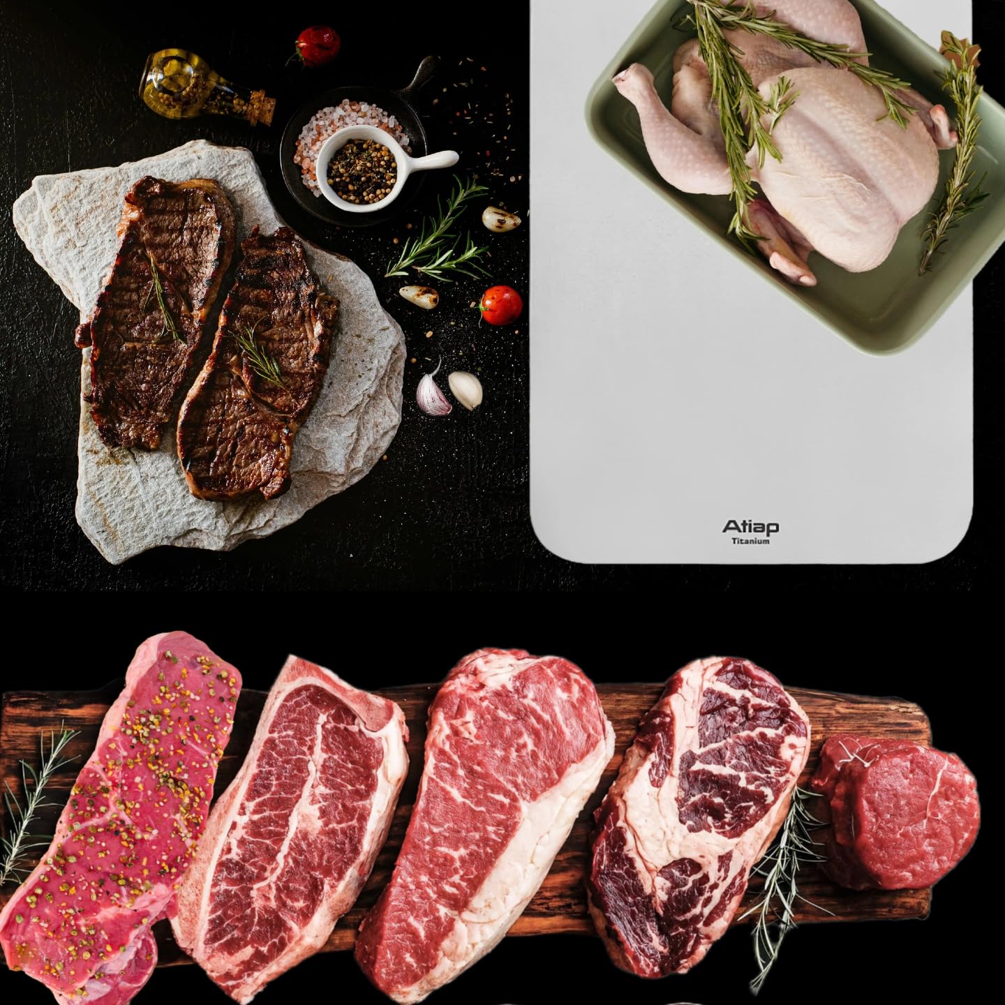 Titanium Cutting Board, Metal Cutting Board for kitchen with SGS-Certified (18 * 11.8inch)