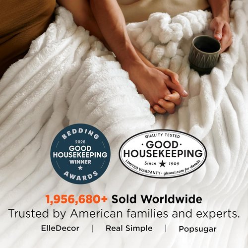 Bedsure GentleSoft Twin Blanket - Cozy Fleece Blanket for College Dorms | Off White, 60x80 Inches