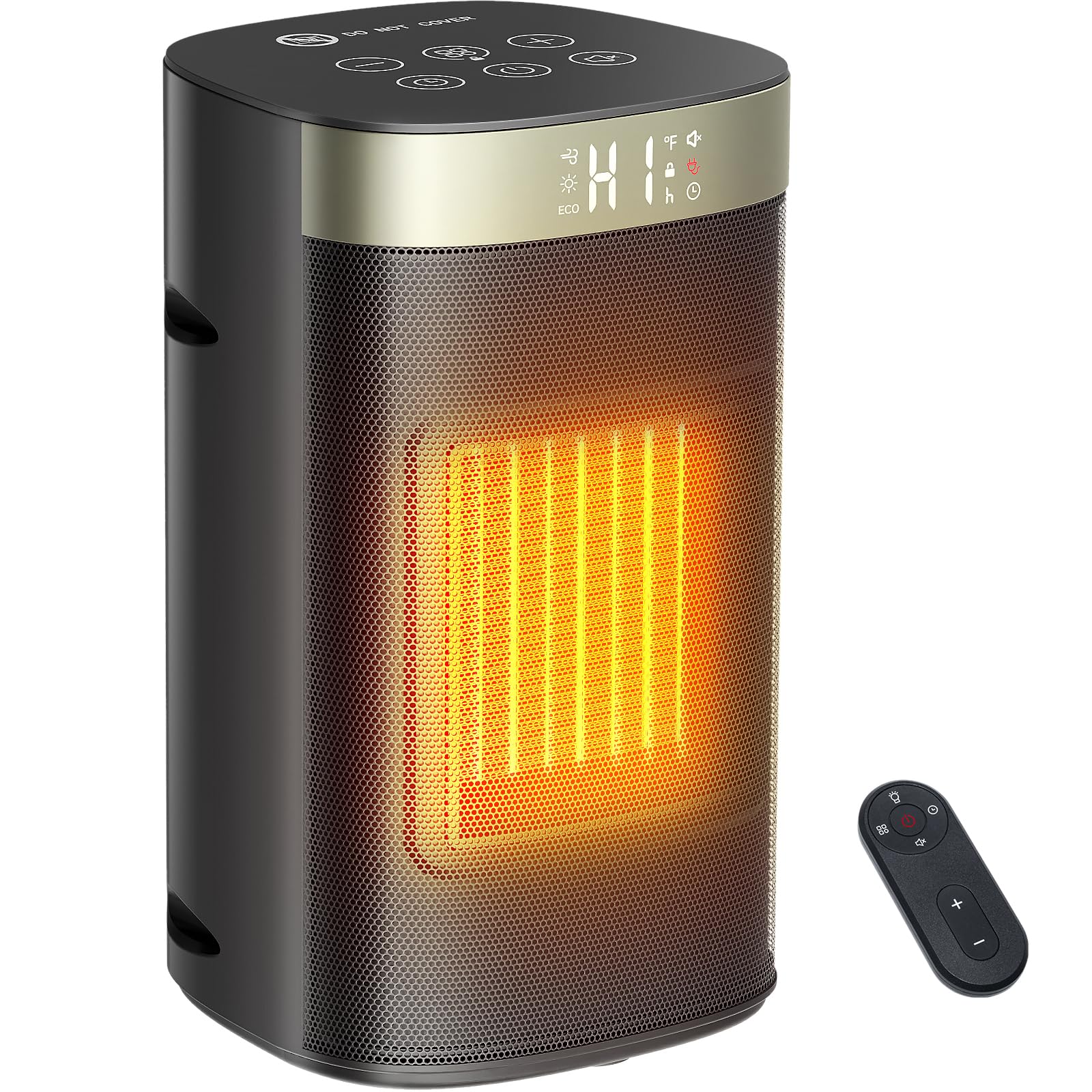 ZAFRO 1500W Portable Space Heater, Fast Heating & Energy Saving Electric Heater with Remote for Indoor Use, 5 Modes Adjustable Thermostat 24H Timer, Safe Quiet for Bedroom Office Home Use