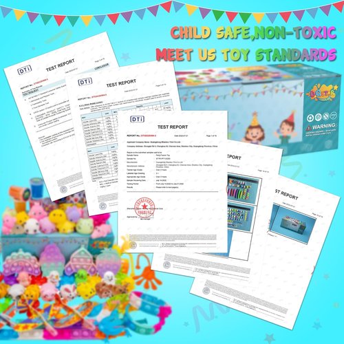 DQstar Party Favors | Treasure Box Prizes for Kids 4-12 | Ideal Goodie Bag Stuffers & Birthday Gifts
