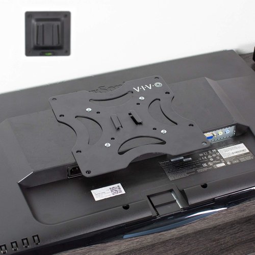 VIVO Basic TV Wall Mount Bracket for 23 to 37 inch Screens, Max 200x200mm VESA with Removable Mounting Plate, Black, MOUNT-VW2X2A