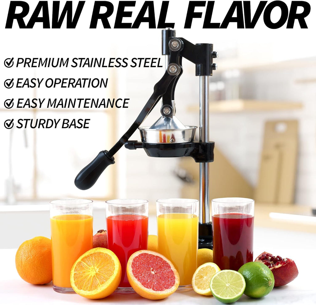 Zulay Kitchen Extra Tall Citrus Press - Manual Juicer for Orange Juice | Fits Tumblers & Tall Glasses