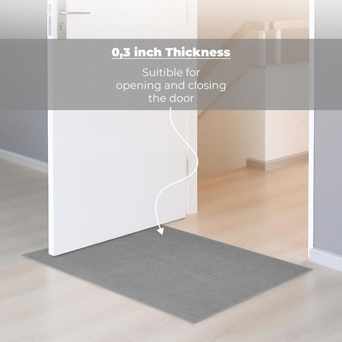 Cotton Paradise 100% Cotton Bath Mat - Soft, Absorbent & Quick-Dry | 17x24 Inch, Light Grey