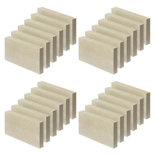 Protalwell Woodstove Firebricks, Fire Bricks, Size 9" X 4-1/2" X 1-1/4", High Temperature Resistant Fire Bricks Replacement for Wood Stoves, 24 Pieces