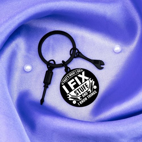 Cool Mechanic Gifts - Unique Keychain for Maintenance Men | Perfect for Handyman, Carpenter, and Dad