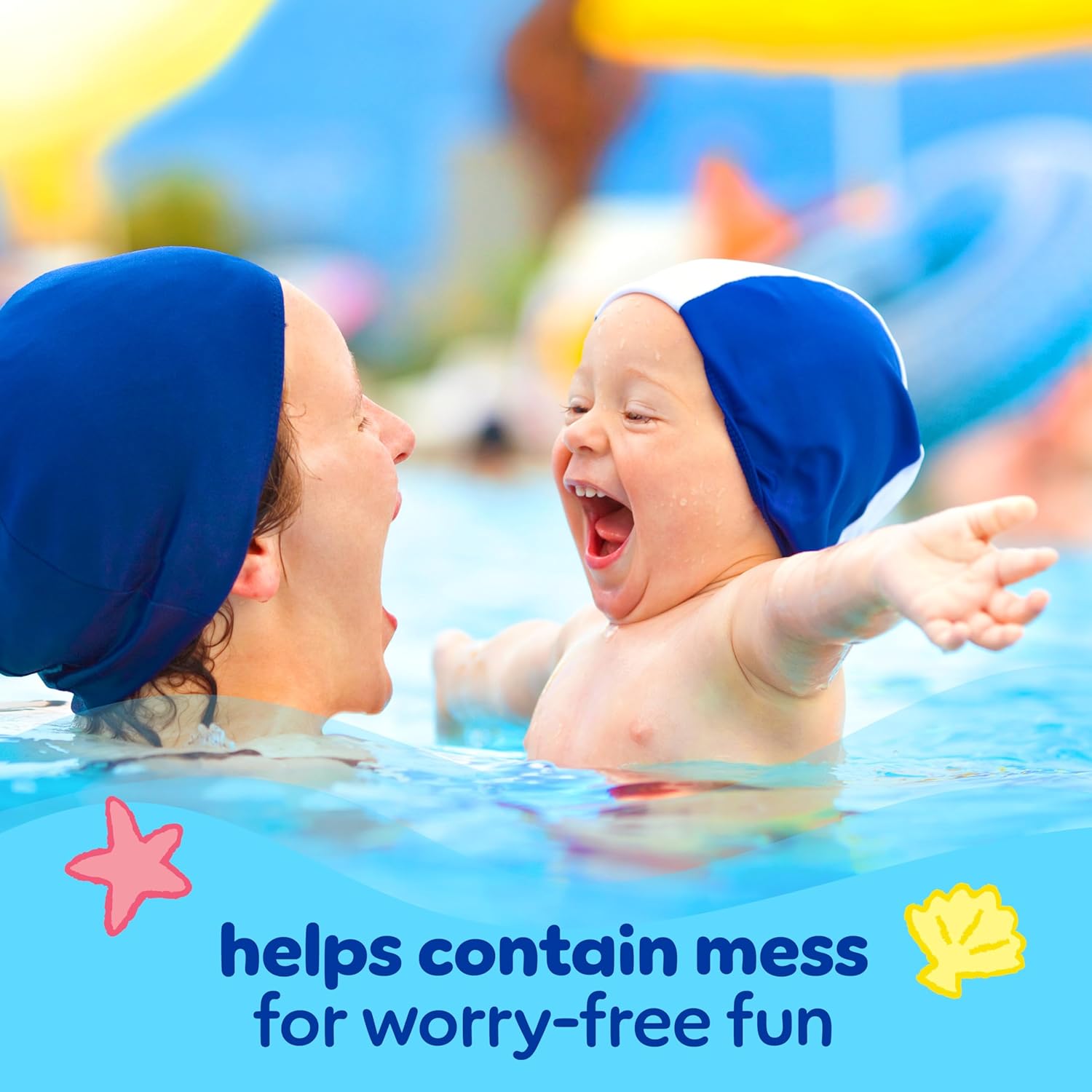 Pampers Swim Diapers - Splashers Size 4 | 18 Count Gap-Free Disposable Baby Swim Pants