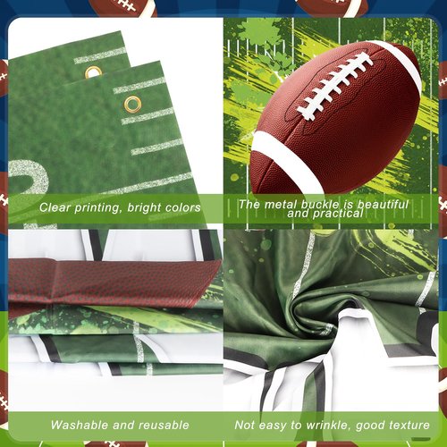Football Party Door Decorations, Football Door Cover Game Day Banner Backdrop for Party Decorations 2026 (Grass)
