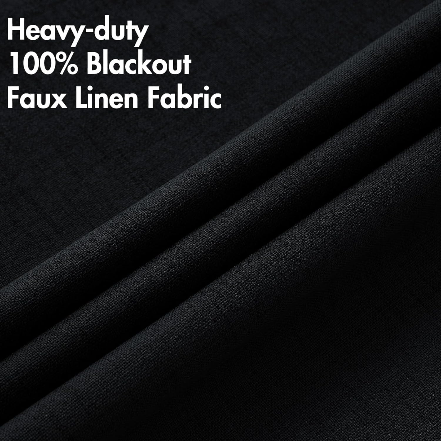 MIULEE Blackout Curtains - 100% Linen Texture Thermal Insulated Drapes | 52x54 Inch (2 Panels)