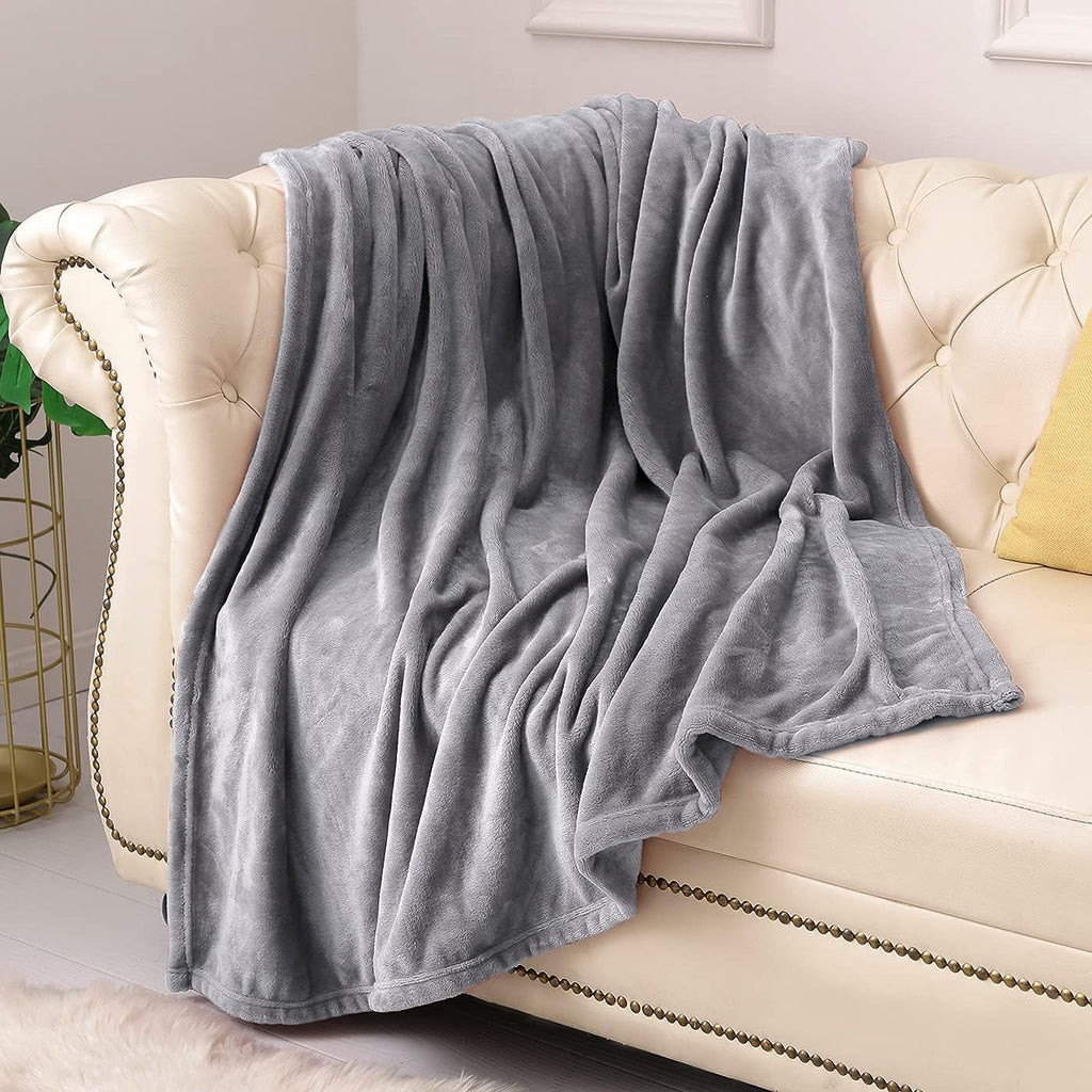 KMUSET Kids Blanket for Boys Girls 30x40 inches, Soft Cozy Fuzzy Swaddle Throw Blanket, Small Fleece Blanket for Crib Stroller, Grey