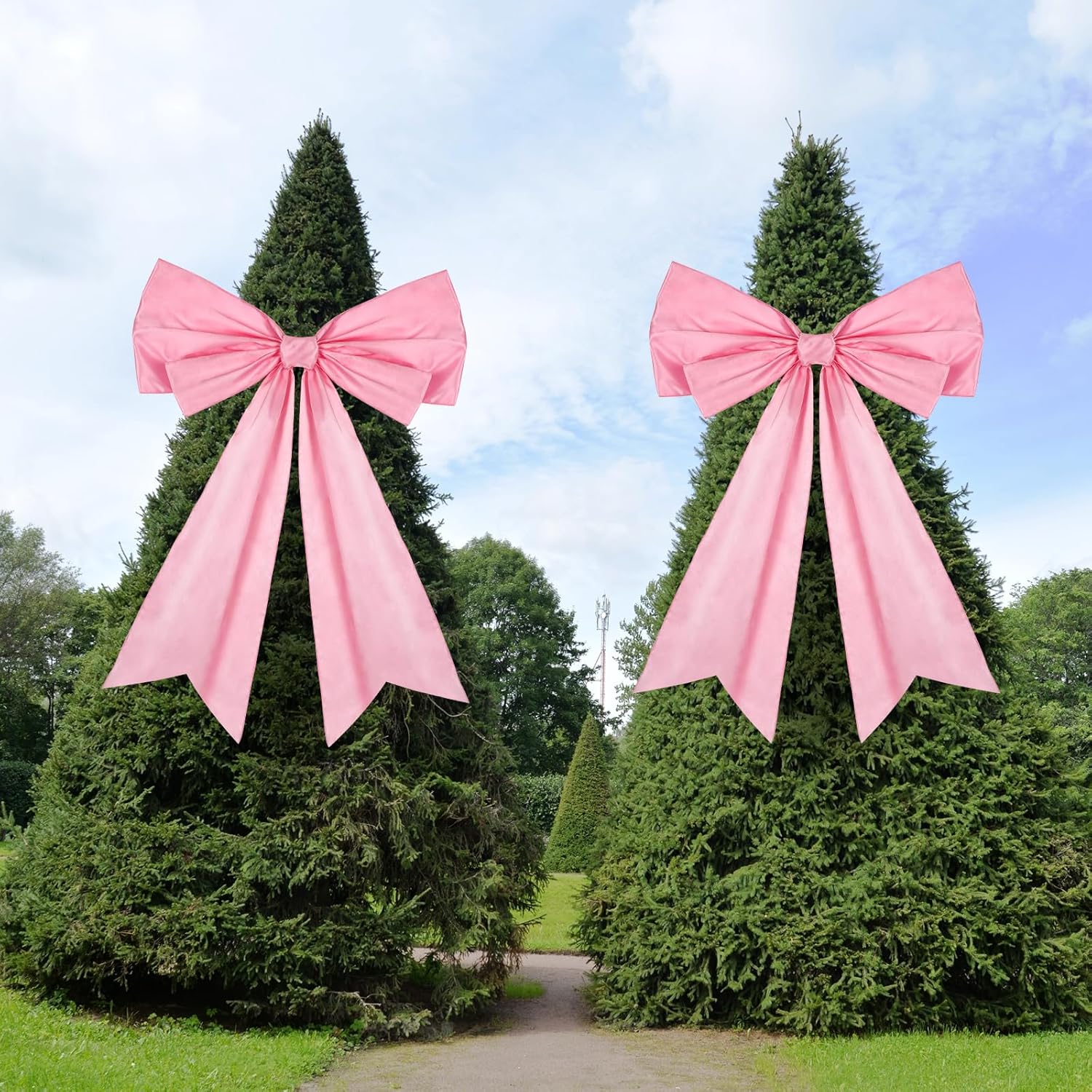 Skiennix Large Pink Coquette Bow - 27.6 x 21.7 Inches | Perfect for Birthday & Bridal Showers
