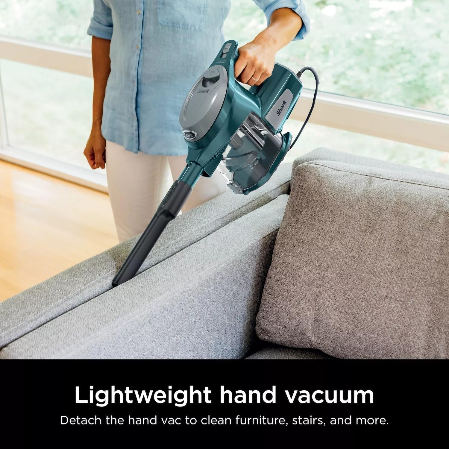 Shark CS112 Rocket Corded Stick Vacuum - Lightweight, Bagless Design for Carpet & Hard Floors - Green