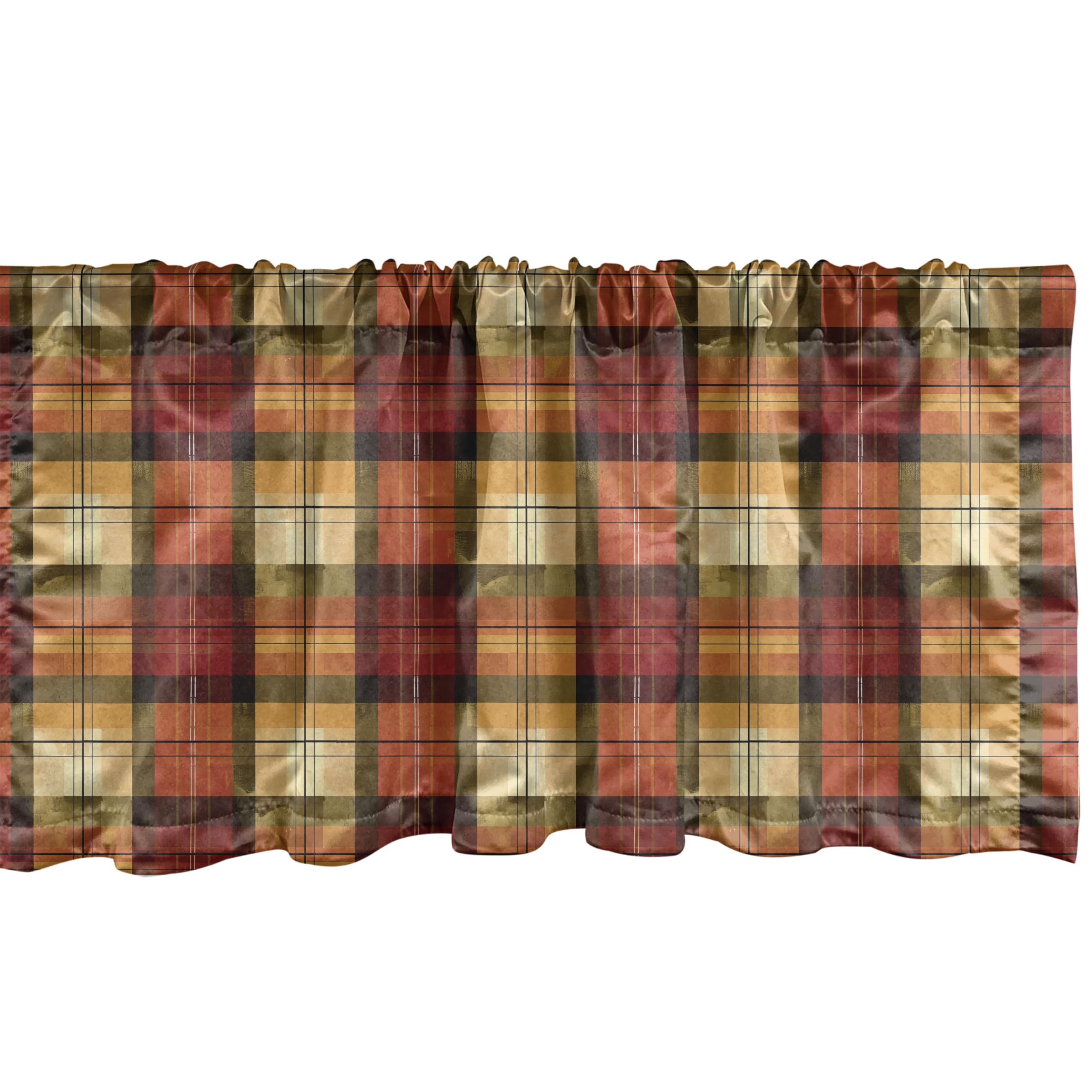 Ambesonne Flower Window Valance, Wild Flowers Poppies and Daisies Rural Nature Scenery in Meadows Rustic, Curtain Valance for Kitchen Bedroom Decor with Rod Pocket, 54" X 18", Blue Yellow