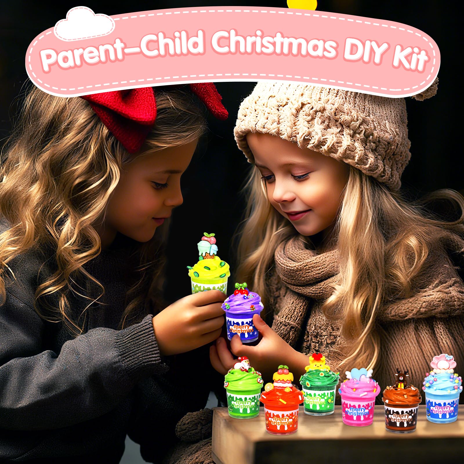 Slime Advent Calendar 2026 for Grils, Christmas Countdown Calendar for Kids, 24 Days of Xmas Count Down Calendar for Girls and Boys