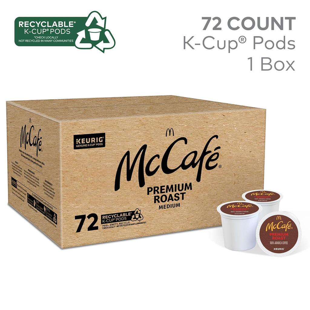 McCafe Premium Roast Coffee - Medium Roast Keurig K-Cup Pods | 72 Count for Rich Flavor
