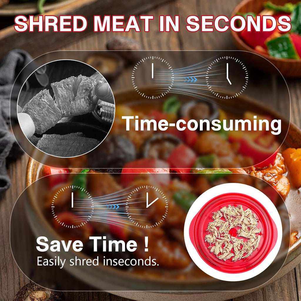 Skiennix Chicken Shredder Tool - 10-Inch Large Meat Shredder with Ergonomic Handle & Cleaning Brush