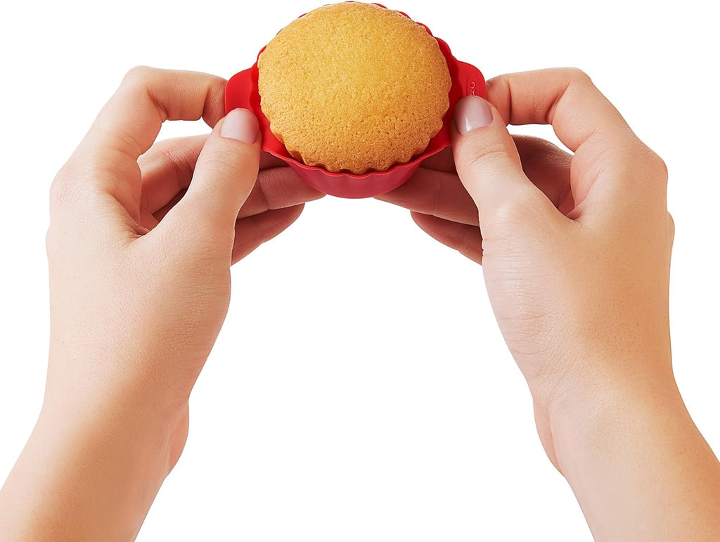 OXO Good Grips Silicone Baking Cups - Reusable, BPA-Free, Non-Stick | Pack of 12 Cupcake & Muffin Liners