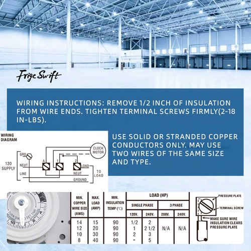 T101R 40A 120V 24-Hour Programmable Timer with 3R Waterproof Enclosure & SPST Dual-Circuit Switch, for Commercial Defrost, Lighting, Fan