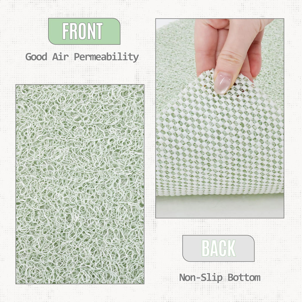 Joyhalo Shower Mat Bathtub Mat Non Slip, Bathmats Non Slip, Quick Drying Foot Scrubber Loofah Mats for Shower, Tub, Bathroom, Home,30x17inch, Mint Green