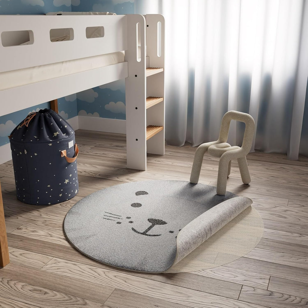 Veken Round Rug Pad Gripper - 4 Ft Size for Hardwood Floors | Non-Slip Protection