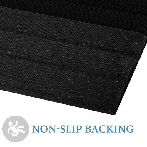 Heagoale Ultra Quick Drying Stone Bath Mat Diatomaceous Earth Shower Mat Non-Slip Foldable Dish Drying Mats for Bathroom Floor, Kitchen Counter, Pet, 23x15, Black