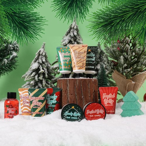 BODY & EARTH Advent Calendar 2025 - 12 Days of Spa Gifts for Women & Teens | Hand Cream, Body Lotion & Santa Keychain