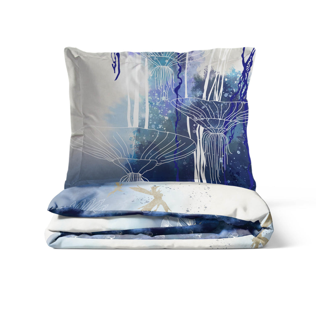 Jay Franco Kids Duvet Cover Set with Sham & Pillowcase – Ultra-Soft Linen Feel Bedding for Room Decor, Cover ONLY Comforter NOT Included, Blue - Avatar, 2 Piece Twin