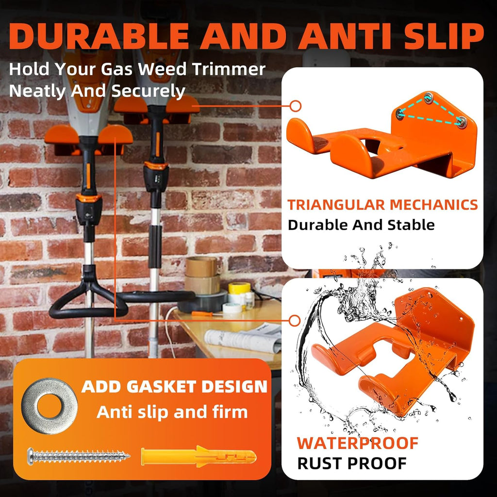 Weedeater Hanger - Heavy Duty Wall-Mounted Weed Wacker Hook for Garage Organization | 1 Pack