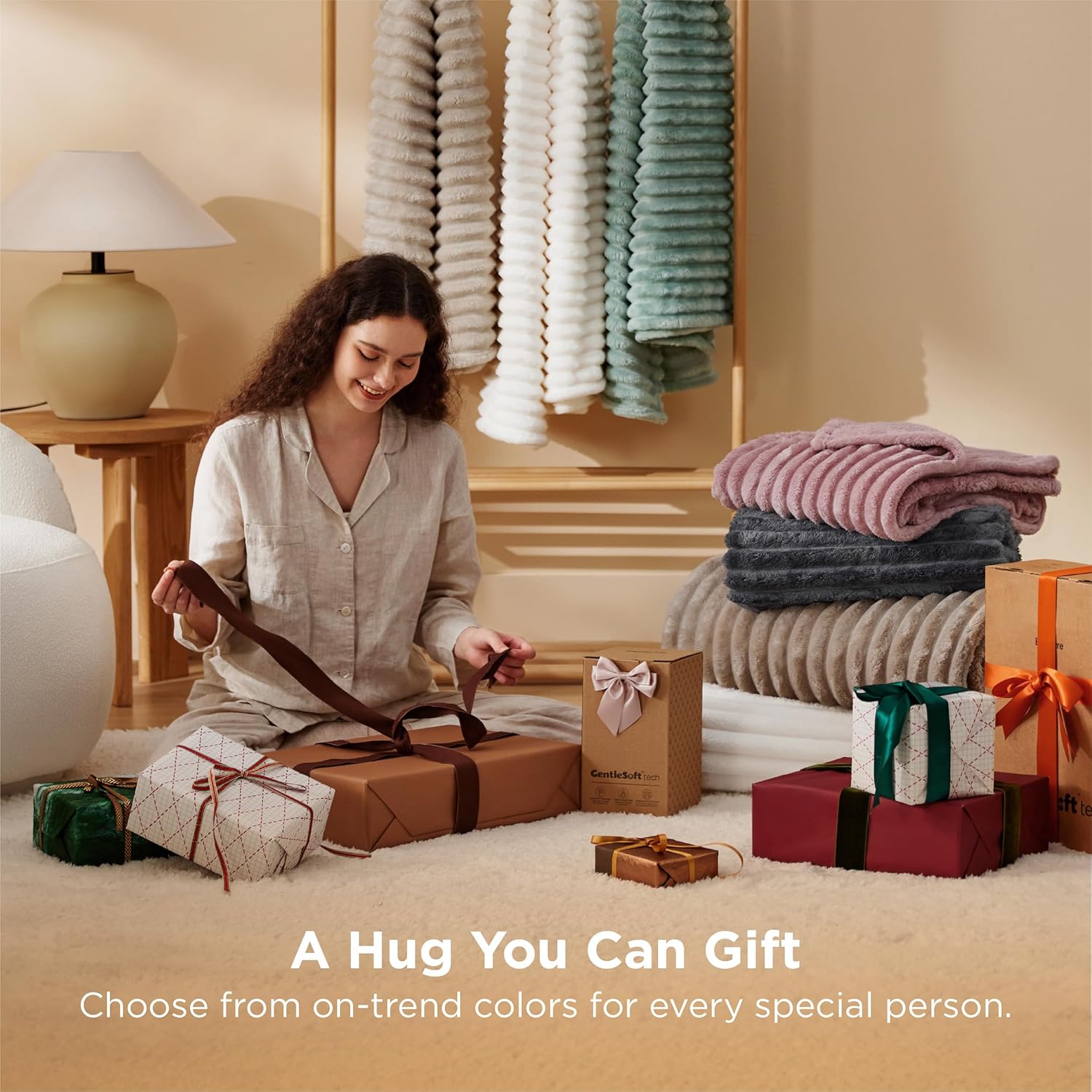 Bedsure GentleSoft Grey Full Blanket - Cozy Soft Throw for Women | Large 84x90 Inches