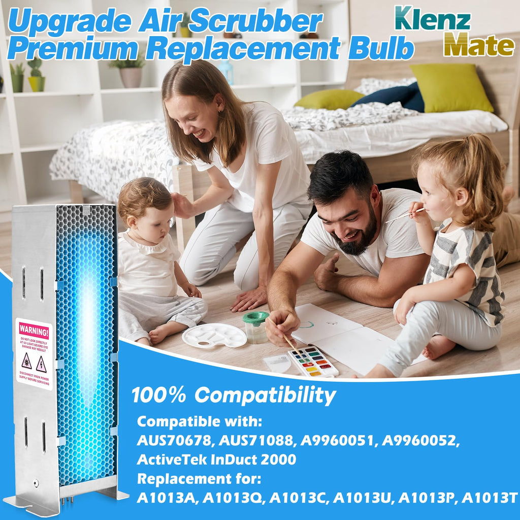 2026 Upgrade Air Scrubber Advanced Replacement Bulb,Photocatalytic Oxidation (PCO), 9 Inch Cell & Üv Bulb (Ozone-Free) Replacement for Activetek InDuct 2000,A1013A,A1013C,A1013P,A1013Q, A1013U, 1 Pack