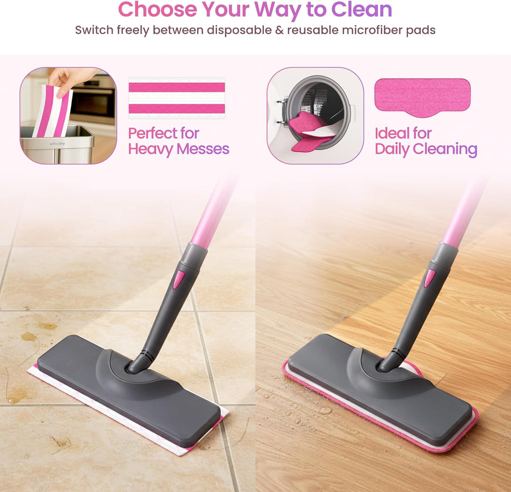 Schenley 19-in-1 Steam Mop - Dual-Rod Design with Detachable Handheld Steamer & Multi-Purpose Accessories