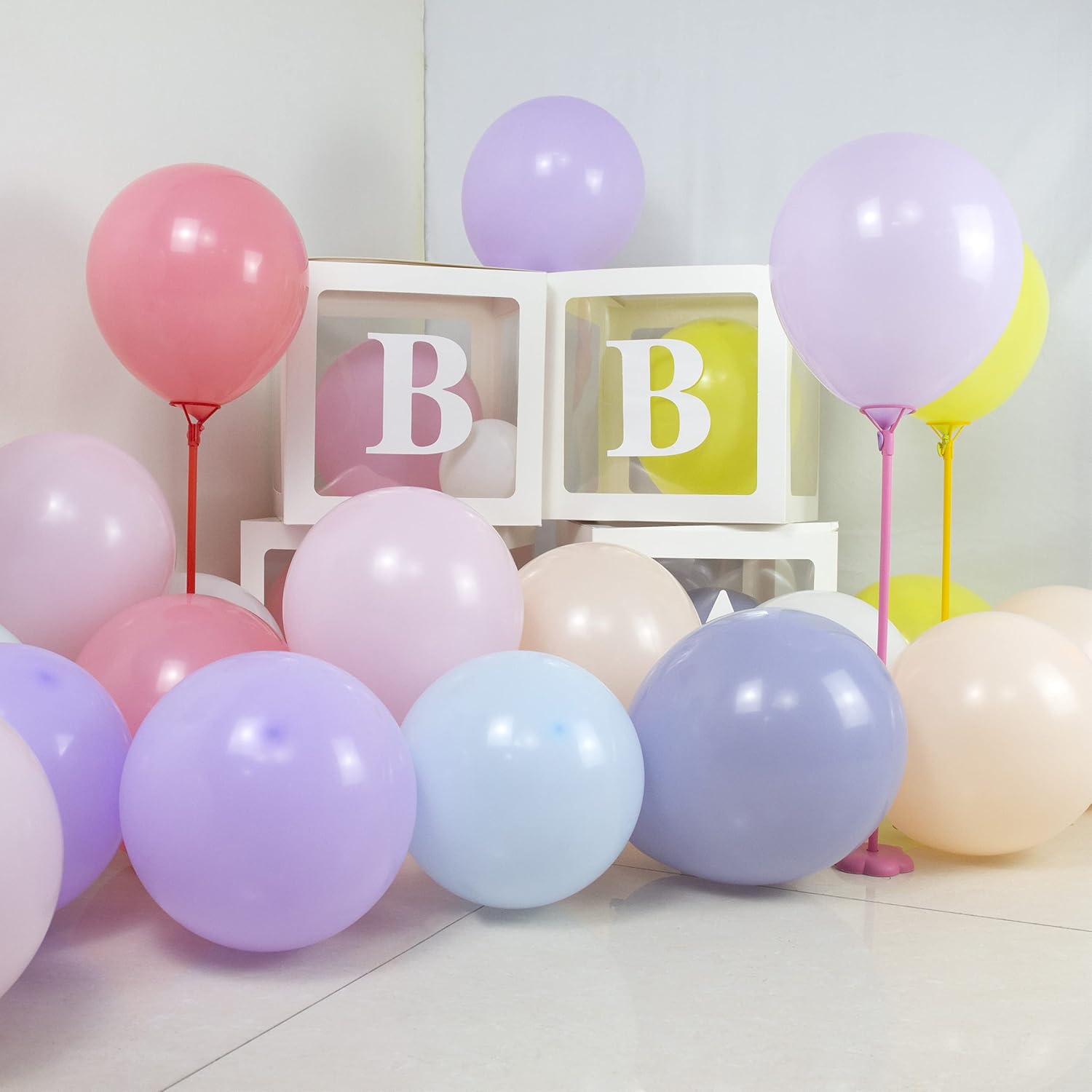 Pastel Balloons 100 Pack - 12 Inch Latex Balloons for Birthday, Baby Shower & Wedding Decor