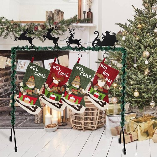 FORUP Christmas Stocking Holder Stand - Elk Design for Festive Home Decor | Durable and Stylish
