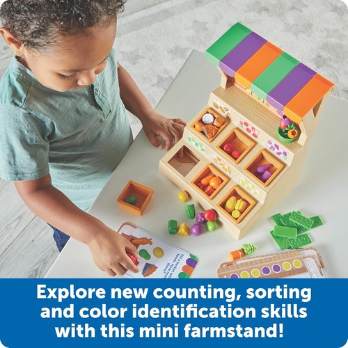 Learning Resources Mini Farmstand Sorting Set - Play Food for Kids | Montessori Toddler Activities