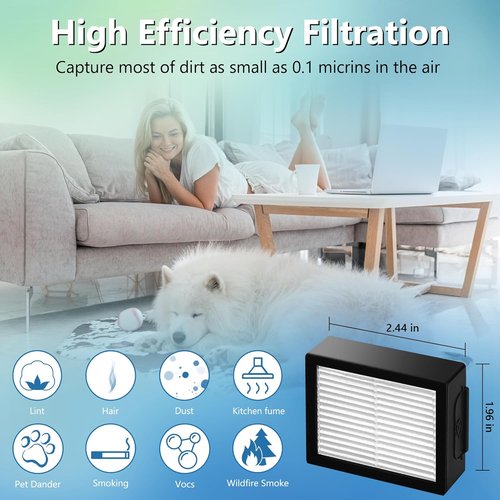 Improvedhand Replacement Filters for iRobot Roomba E, I & J Series - 6 Pack High Efficiency with Cleaning Brush