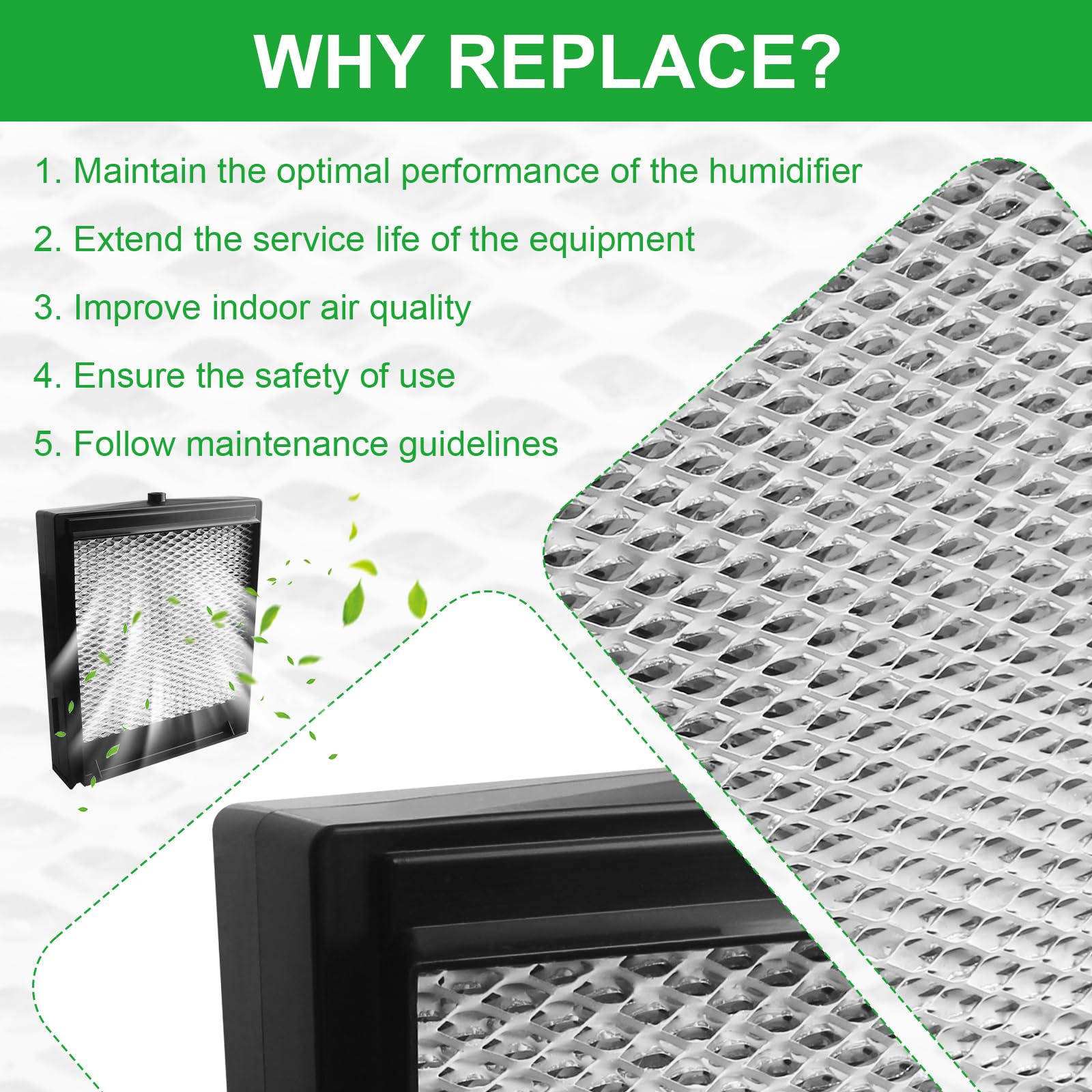 Aulpq 4793 Humidifier Maintenance Kit for AprilAire Whole-House Humidifier 550 558 550A with Water Panel Model No. 10 Humidifier Replacement Filter