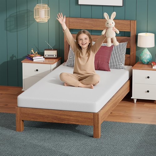 FDW 5-Inch Twin Mattress - Medium Firm Foam Support | Breathable, Removable Zipper Cover, CertiPUR-US Certified