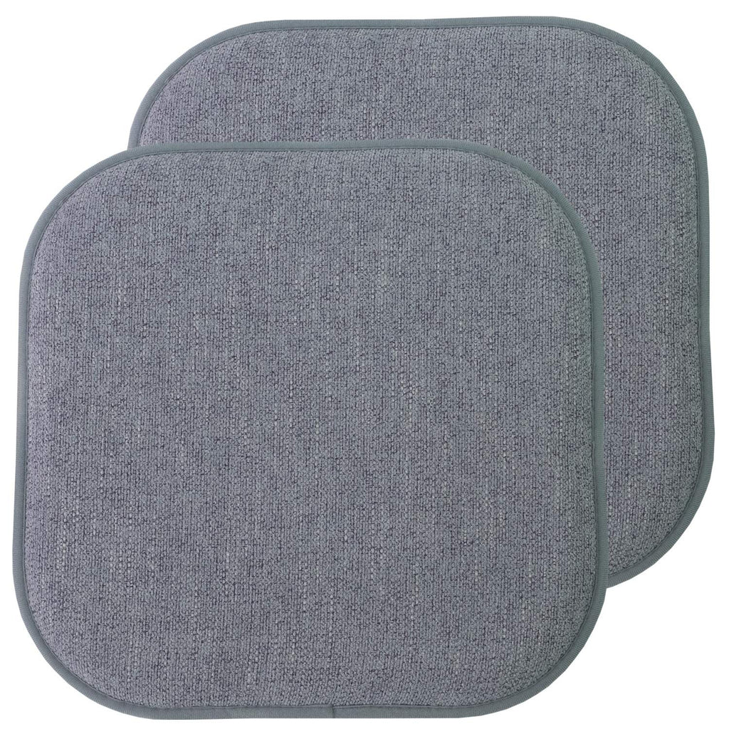 Sweet Home Collection Cushion Memory Foam Chair Pads Honeycomb Nonslip Back Seat Cover 16" x 16" 6 Pack Light Baby Blue