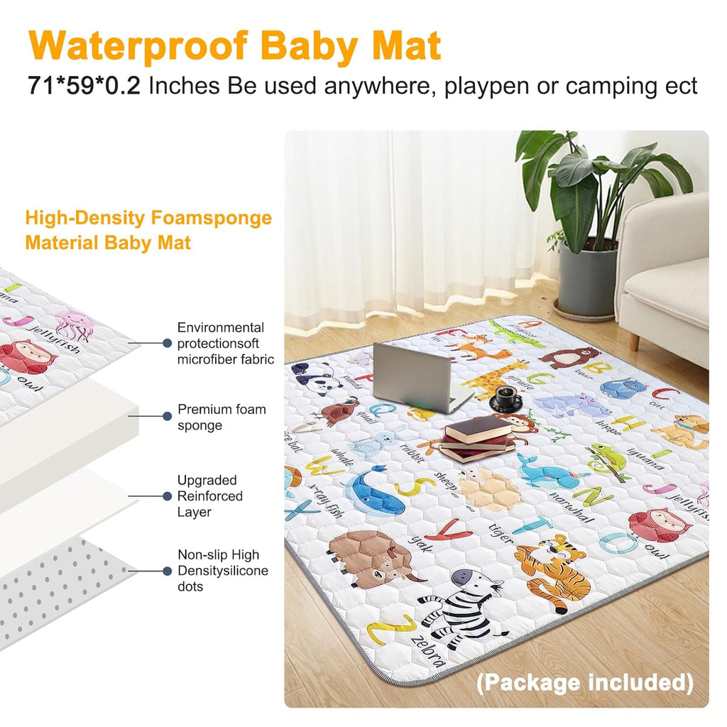 Premium Baby Playpen - Extra Large 71x60 Inches Activity Center with Mat | Safe Indoor & Outdoor Use